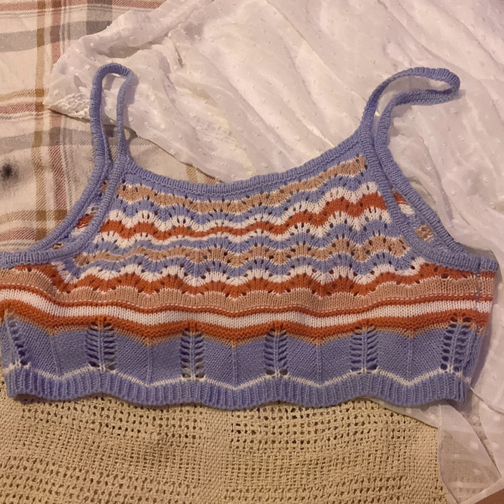 Multicolor vibrant beautiful sweater material tank top